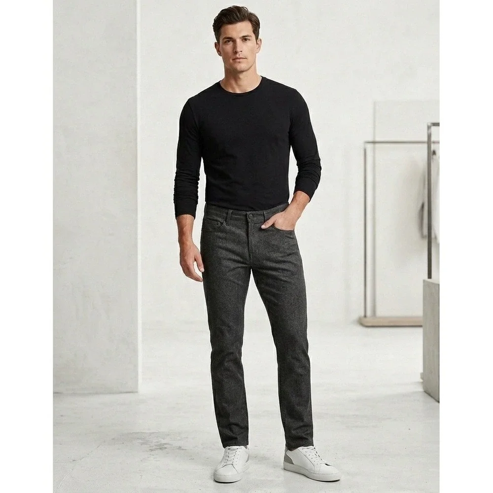 Banana Republic Travel Jean Mens 30x30 Slim Fit Stretch Charcoal Gray‎ Heather